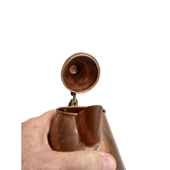 Vintage Copper Pitcher With Brass Handle & Spout Made In Turkey - Picture 4 of 9